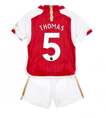 Arsenal Thomas Partey #5 Hjemmebanesæt Børn 2023-24 Kort ærmer (+ korte bukser)
